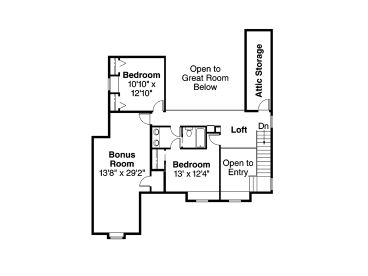 2nd Floor Plan, 051H-0022