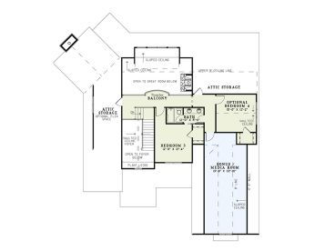 2nd Floor Plan, 025H-0209