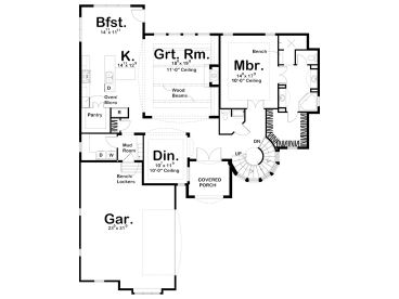 1st Floor Plan, 050H-0212