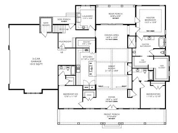 1st Floor Plan, 053H-0108