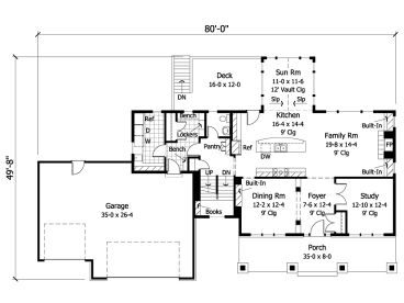 1st Floor Plan, 023H-0121