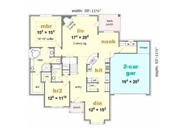 1st Floor Plan, 061H-0085