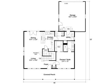 1st Floor Plan, 051H-0387