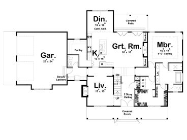 1st Floor Plan, 050H-0170