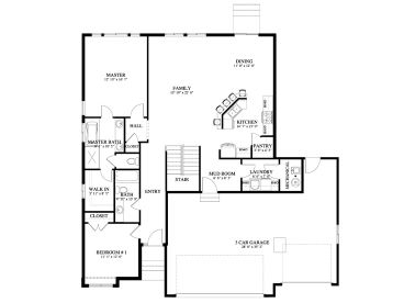 1st Floor Plan, 065H-0077