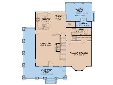 1st Floor Plan, 074H-0099