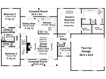 1st Floor Plan, 001H-0058