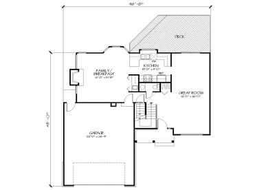 1st Floor Plan, 022H-0036