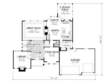 1st Floor Plan, 023H-0037