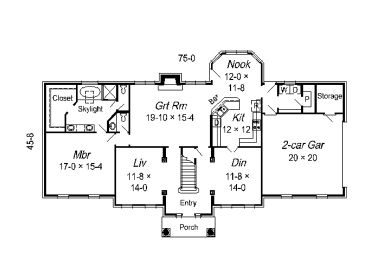 1st Floor Plan, 061H-0105