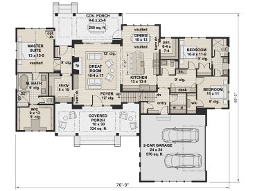 1st Floor Plan, 023H-0201