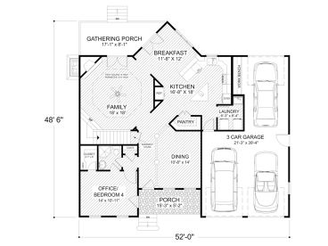 1st Floor Plan, 007H-0147