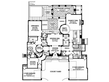 1st Floor Plan, 064H-0090
