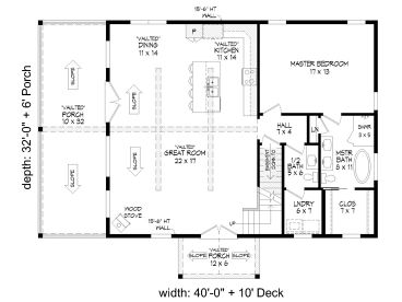 1st Floor Plan, 062H-0489