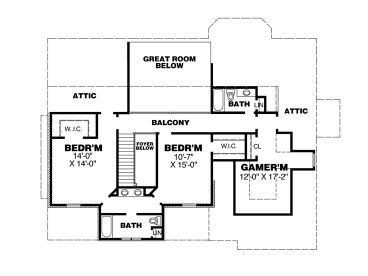 2nd Floor Plan, 011H-0040