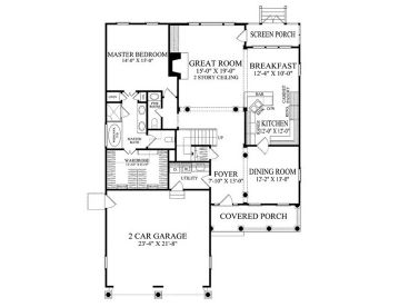 1st Floor Plan, 063H-0054