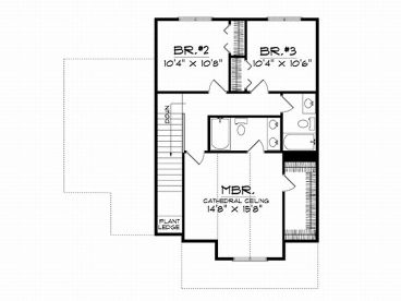 2nd Floor Plan, 020H-0017