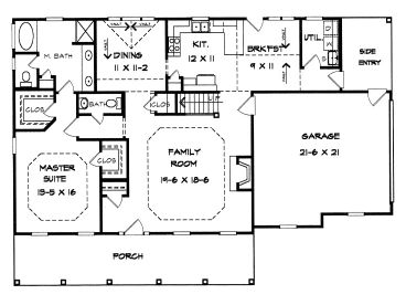 1st Floor Plan, 019H-0120