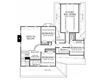 2nd Floor Plan, 063H-0129