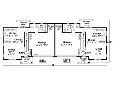 1st Floor Plan, 051M-0028