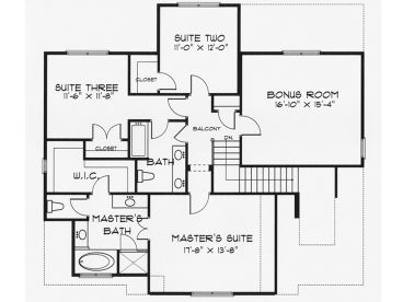 2nd Floor Plan, 029H-0015
