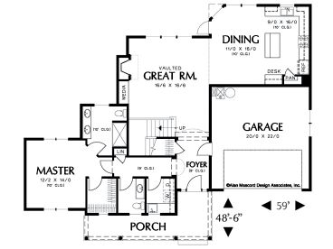 1st Floor Plan, 034H-0156