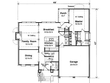 1st Floor Plan, 030H-0054