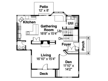 1st Floor Plan, 051H-0121