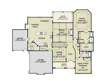 1st Floor Plan, 053H-0039