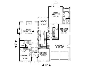 1st Floor Plan, 034H-0021