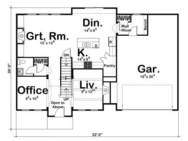 1st Floor Plan, 050H-0107