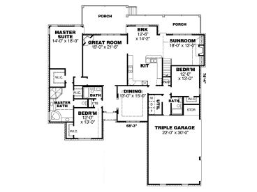 1st Floor Plan, 011H-0042