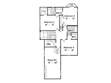 2nd Floor Plan, 043H-0200