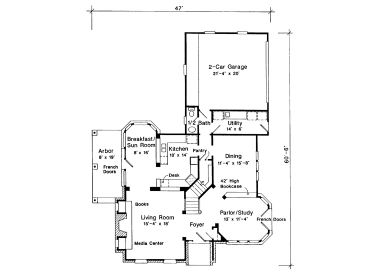 1st Floor Plan, 054H-0067