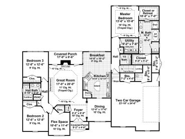 1st Floor Plan, 001H-0185