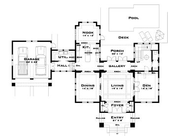 1st Floor Plan, 052H-0058