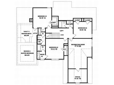 2nd Floor Plan, 006H-0090