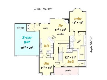 1st Floor Plan, 061H-0180