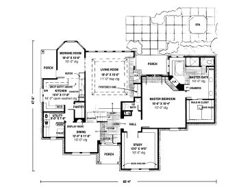 1st Floor Plan, 054H-0025