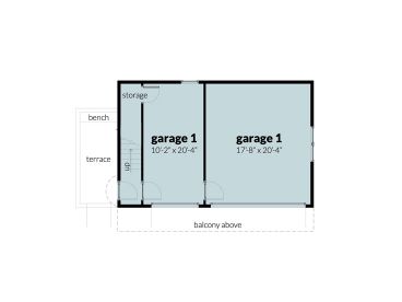 1st Floor Garage Plan, 052H-0056