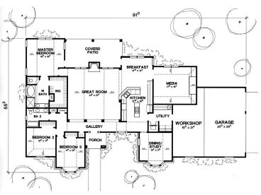Floor Plan, 036H-0060