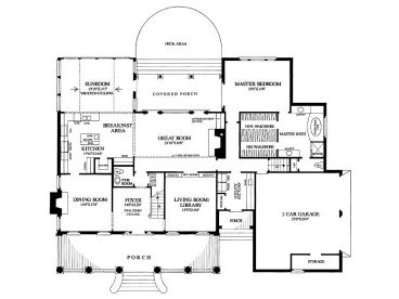 1st Floor Plan, 063H-0050