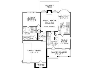 1st Floor Plan, 063H-0111