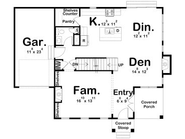 1st Floor Plan, 050H-0518