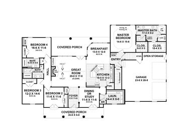 1st Floor Plan, 001H-0194