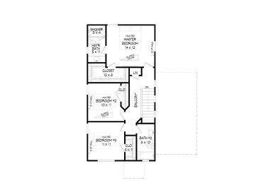 2nd Floor Plan, 062H-0430