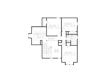 2nd Floor Plan, 054H-0124