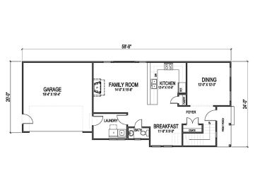 1st Floor Plan, 058H-0010