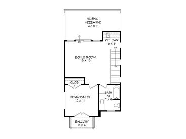 3rd Floor Plan, 062H-0215 