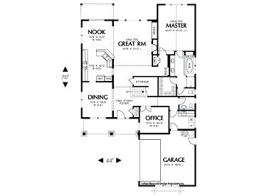 1st Floor Plan, 034H-0057